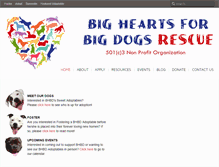 Tablet Screenshot of bigheartsbigdogs.com